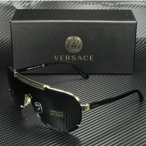 VERSACE VE2140 100287 Black Dark Grey Sunglasses